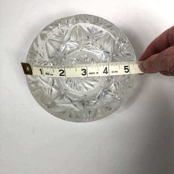 Vintage Heavy Vintage German Lead Crystal Ashtray Excellent Condition - Picture 6 of 6